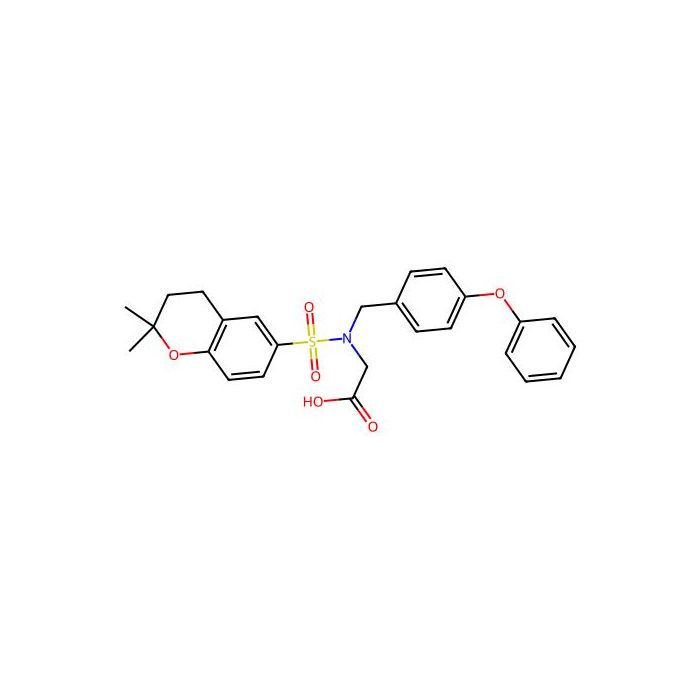 2-[(2,2-Dimethyl-3,4-dihydrochromen-6-yl)sulfonyl-[(4-phenoxyphenyl)methyl]amino]acetic acid