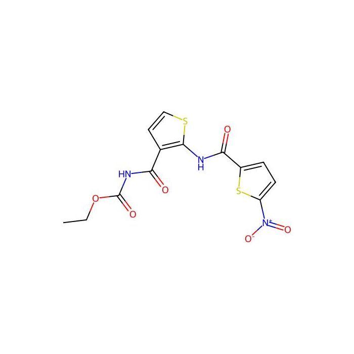 Ethyl (2-(5-nitrothiophene-2-carboxamido)thiophene-3-carbonyl)carbamate