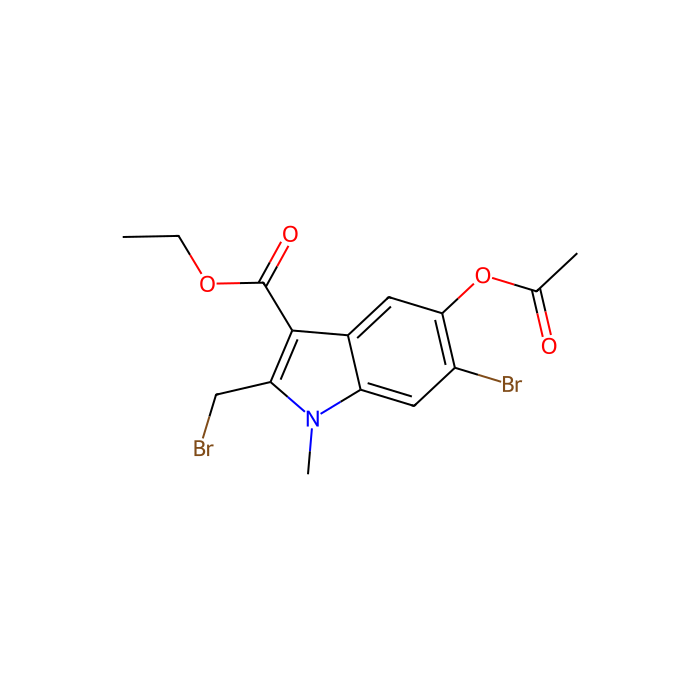5-乙酰氧基-6-溴-2-溴甲基-1-甲基吲哚-3-甲酸乙酯
