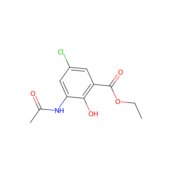 3-乙酰氨基-5-氯-2-羟基苯羧酸乙酯