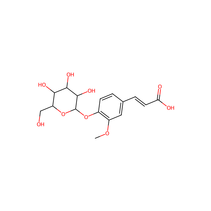 (E)-4-羟基-3-甲氧基肉桂酸4-O-β-D-吡喃葡萄糖苷