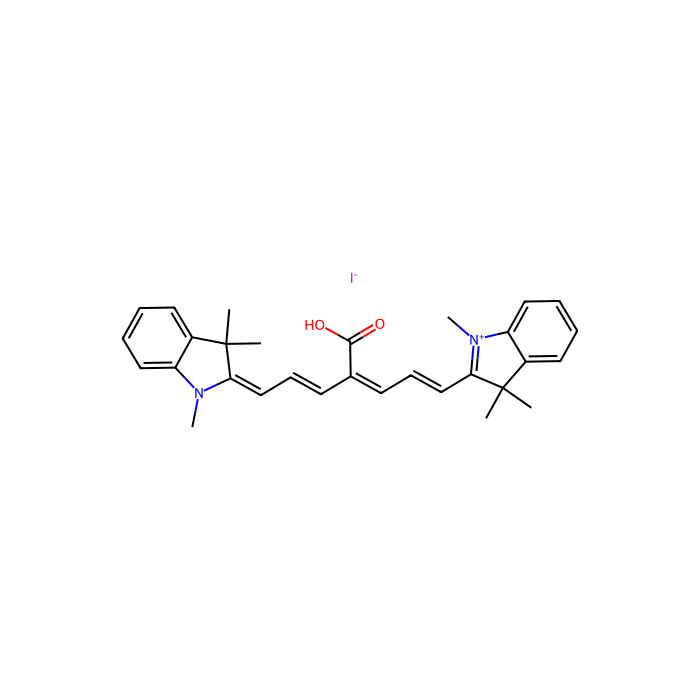 2-[(1E,3Z,5E,7E)-4-羧基-7-(1,3,3-三甲基-1,3-二氢-2H-吲哚-2-亚基)-1,3,5-庚三烯-1-基]-1,3,3-三甲基-3H-碘化吲哚