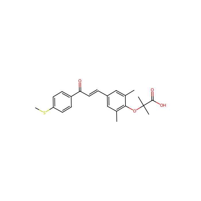 Elafibranor, 过氧化物酶体增殖激活受体-α的激动剂；过氧化物酶体增殖激活受体-γ的激动剂