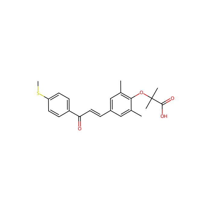Elafibranor, 过氧化物酶体增殖激活受体-α的激动剂；过氧化物酶体增殖激活受体-γ的激动剂