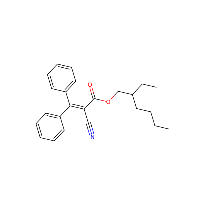 2-氰基-3,3-二苯基丙烯酸-2-乙基己酯, 防晒霜