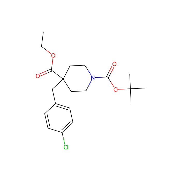 N-Boc-4-(4-氯苄基)哌啶-4-羧酸乙酯 乙酯