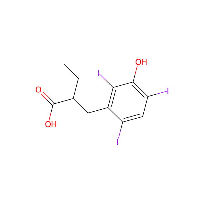 α-乙基-3-羟基-2,4,6-三碘氢化肉桂酸