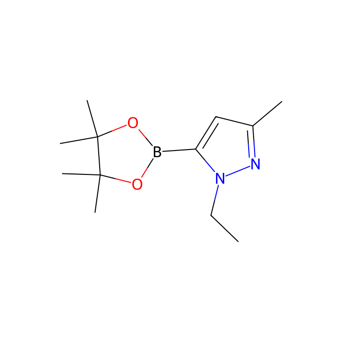 1-乙基-3-甲基-5-(4,4,5,5-四甲基-1,3,2-二氧硼杂环戊烷-2-基)-1H-吡唑