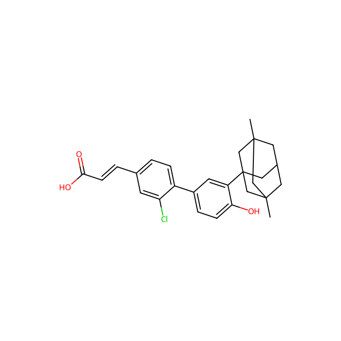 (E)-3-[3-chloro-4-[3-(3,5-dimethyl-1-adamantyl)-4-hydroxyphenyl]phenyl]prop-2-enoic acid, SHP