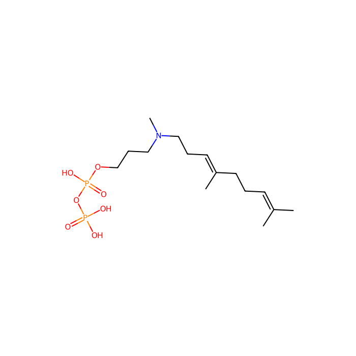 {[(3-{[(3E)-4,8-dimethylnona-3,7-dien-1-yl](methyl)amino}propoxy)(hydroxy)phosphoryl]oxy}phosphonic acid, 香叶基二磷酸合酶抑制剂