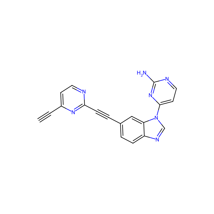 4-(6-((4-Ethynylpyrimidin-2-yl)Ethynyl)-1H-Benzo[d]Imidazol-1-yl)Pyrimidin-2-Amine, 抑制丝裂原活化蛋白激酶激酶 14