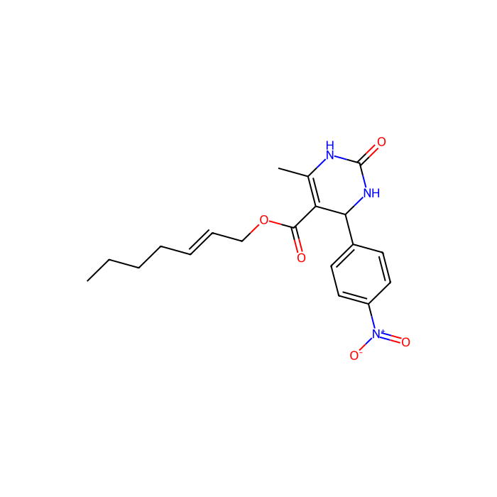 [(E)-hept-2-enyl] 6-methyl-4-(4-nitrophenyl)-2-oxo-3,4-dihydro-1H-pyrimidine-5-carboxylate, 脂肪酸转运蛋白 4 抑制剂