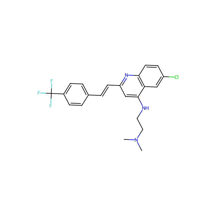 (E)-N1-(6-Chloro-2-(4-(trifluoromethyl)styryl)quinolin-4-yl)-N2,N2-dimethylethane-1,2-diamine