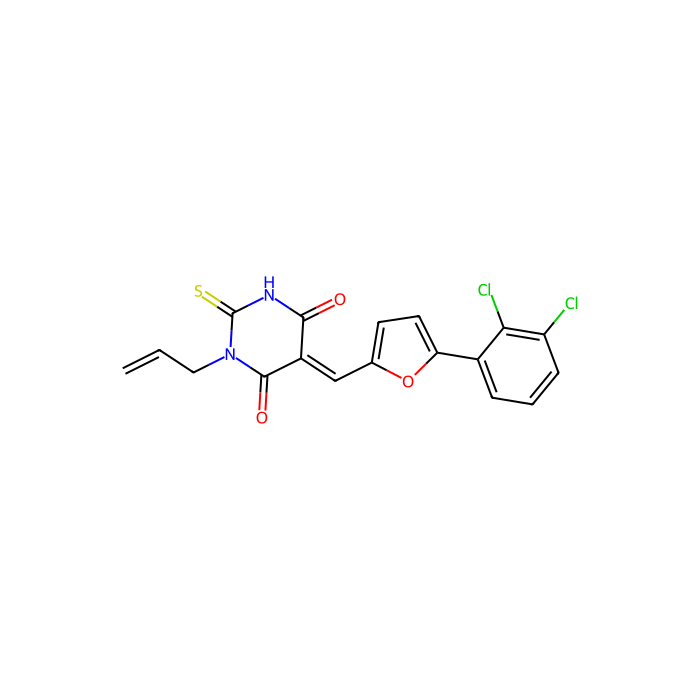 (5E)-5-[[5-(2,3-dichlorophenyl)furan-2-yl]methylidene]-1-prop-2-enyl-2-sulfanylidene-1,3-diazinane-4,6-dione, sirtuin 5 抑制剂