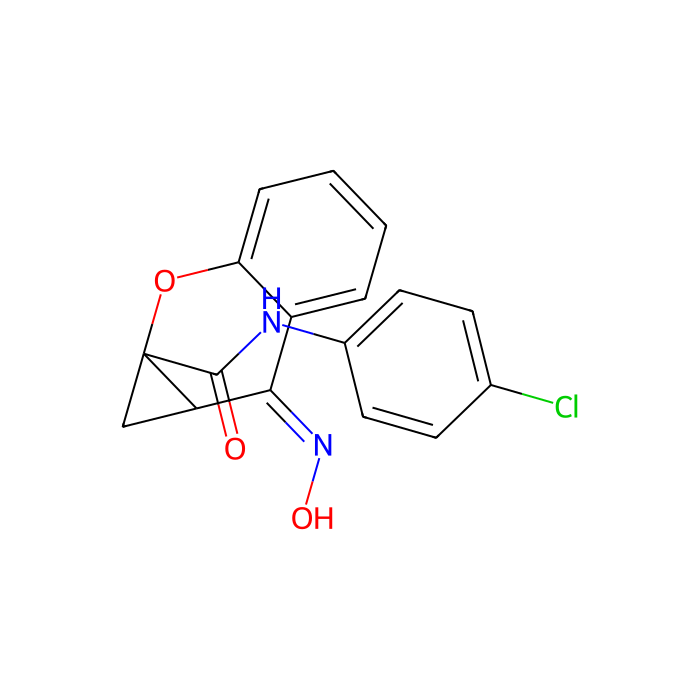 (6E)-N-(4-chlorophenyl)-6-(hydroxyimino)-2-oxatricyclo[5.4.0.0^{3,5}]undeca-1(11),7,9-triene-3-carboxamide, mGlu 2 受体的异位调节剂;mGlu 3 受体的异位调节剂