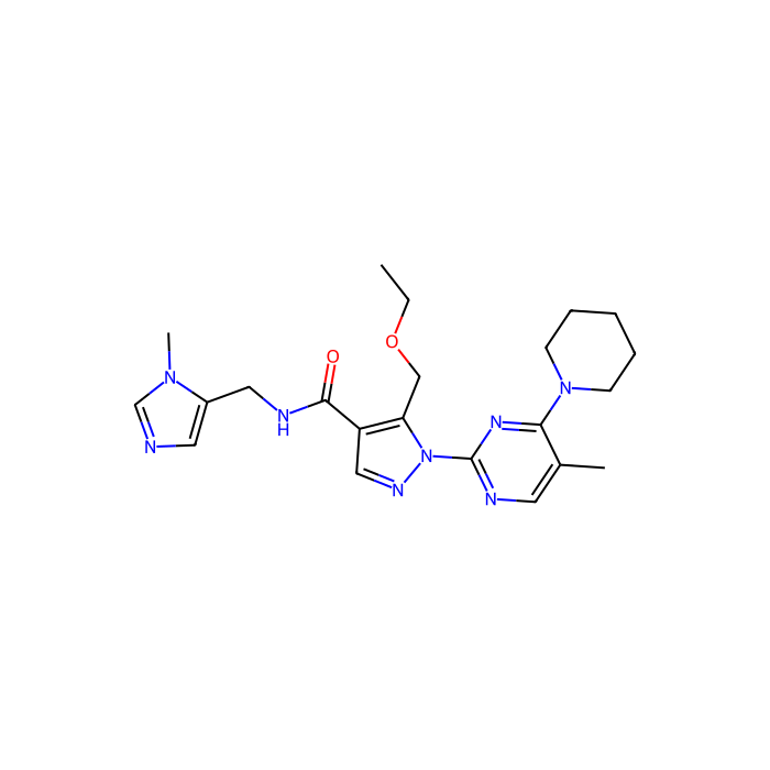 5-(ethoxymethyl)-N-[(3-methylimidazol-4-yl)methyl]-1-(5-methyl-4-piperidin-1-ylpyrimidin-2-yl)pyrazole-4-carboxamide, GPR142 激动剂