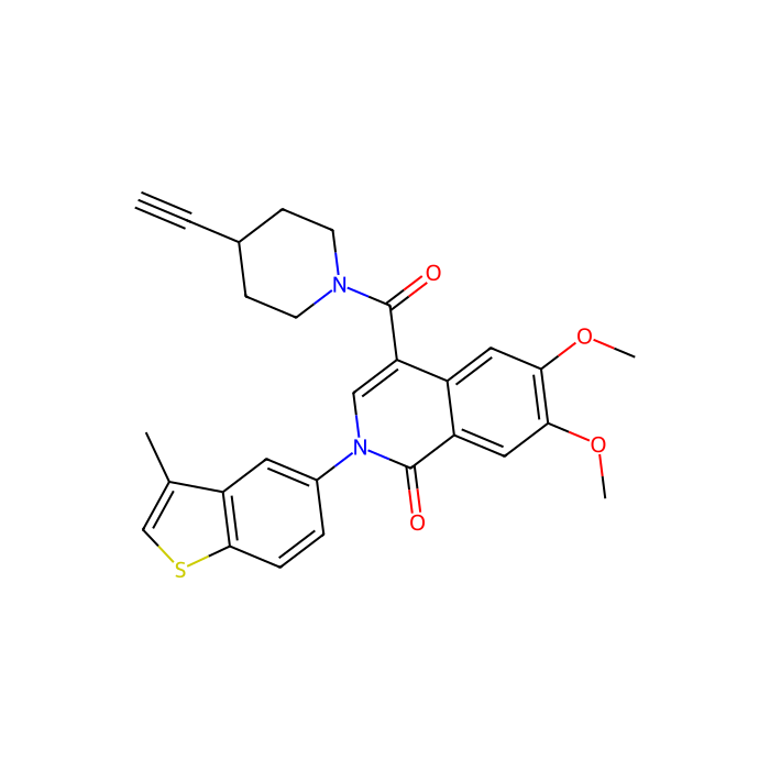 4-(4-ethynylpiperidine-1-carbonyl)-6,7-dimethoxy-2-(3-methyl-1-benzothiophen-5-yl)isoquinolin-1-one, LPA 5 受体拮抗剂