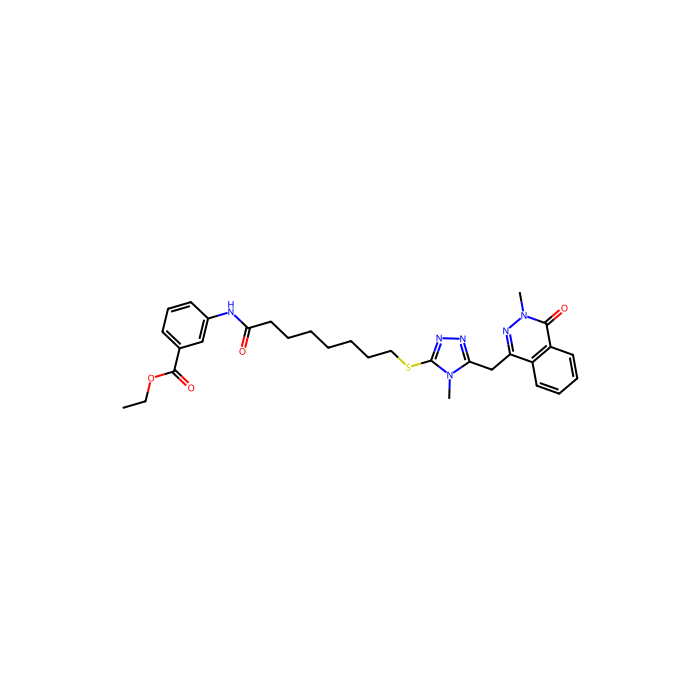 ethyl 3-[8-({4-methyl-5-[(3-methyl-4-oxo-3,4-dihydrophthalazin-1-yl)methyl]-4H-1,2,4-triazol-3-yl}sulfanyl)octanamido]benzoate