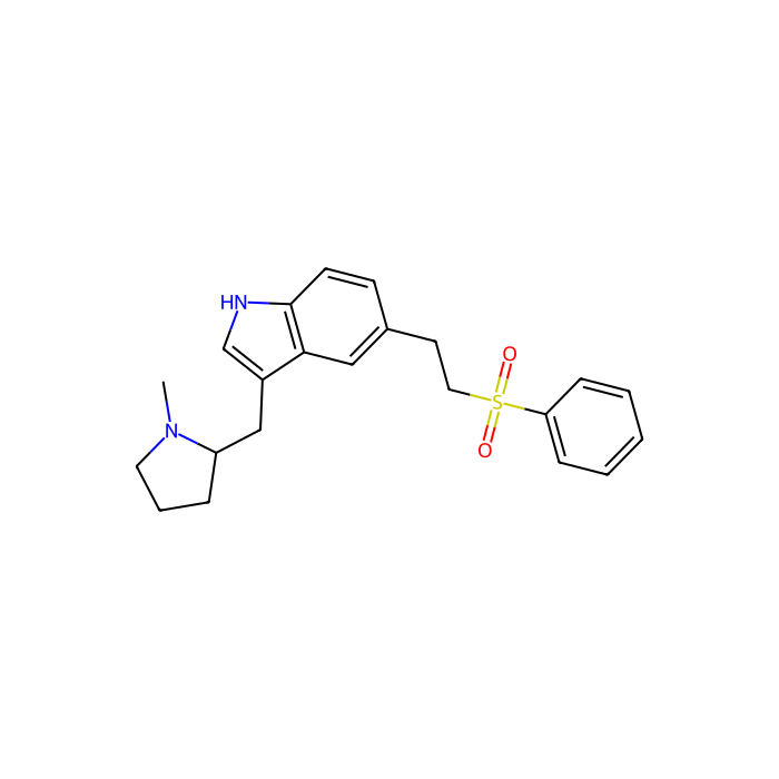eletriptan, 5-HT 1A 受体激动剂；5-HT 1B 受体激动剂；5-HT 1D 受体激动剂；5-HT 1e 受体激动剂；5-HT 1F 受体激动剂