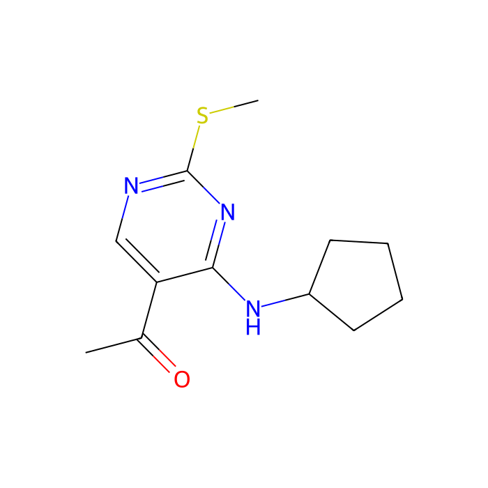 1-[4-(cyclopentylamino)-2-(methylsulfanyl)pyrimidin-5-yl]ethan-1-one