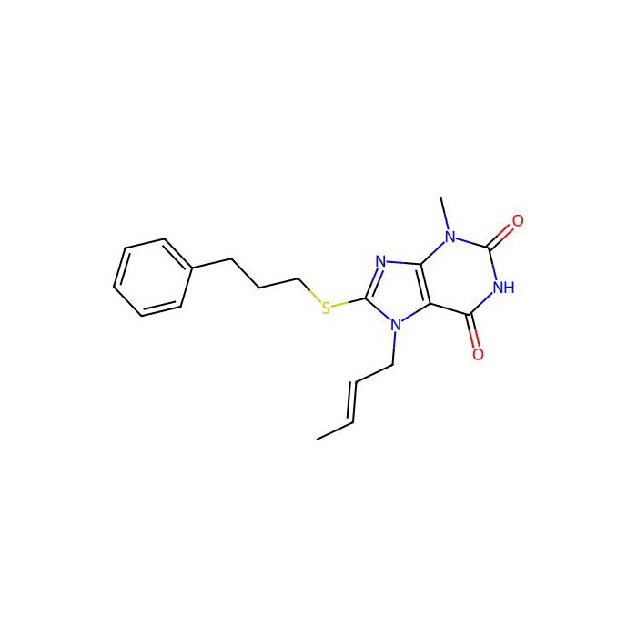 7-[(E)-but-2-enyl]-3-methyl-8-(3-phenylpropylsulfanyl)purine-2,6-dione