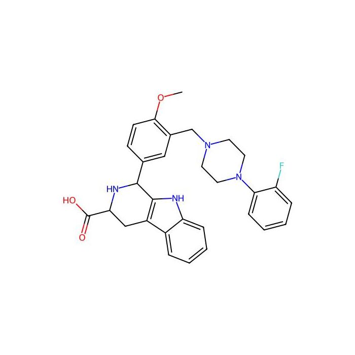1-(3-((4-(2-Fluorophenyl)piperazin-1-yl)methyl)-4-methoxyphenyl)-2,3,4,9-tetrahydro-1H-pyrido[3,4-b]indole-3-carboxylic acid