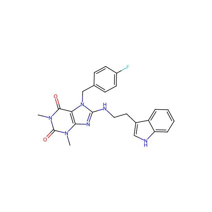 7-[(4-fluorophenyl)methyl]-8-{[2-(1H-indol-3-yl)ethyl]amino}-1,3-dimethyl-2,3,6,7-tetrahydro-1H-purine-2,6-dione