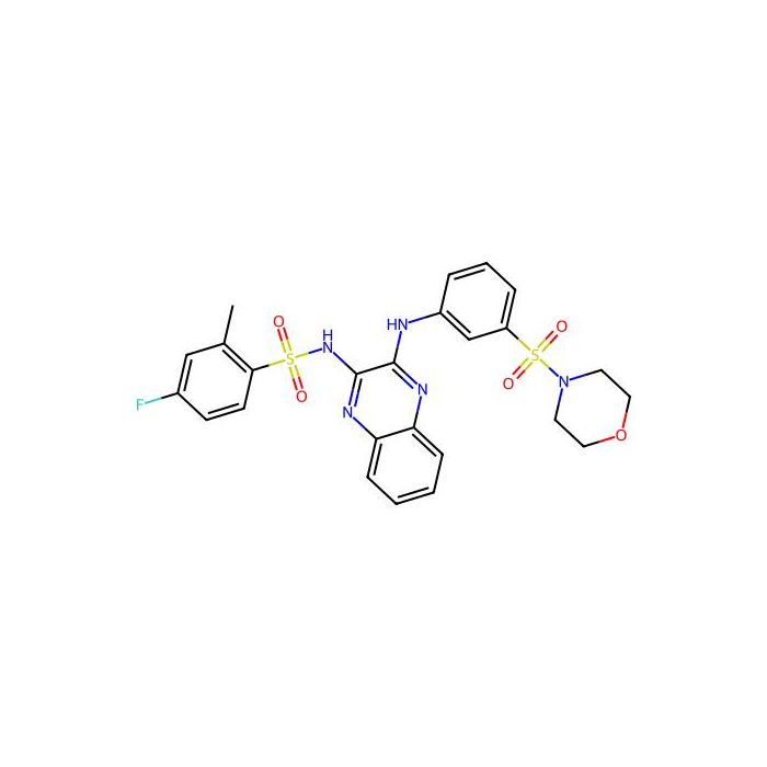 4-fluoro-2-methyl-N-[3-(3-morpholin-4-ylsulfonylanilino)quinoxalin-2-yl]benzenesulfonamide