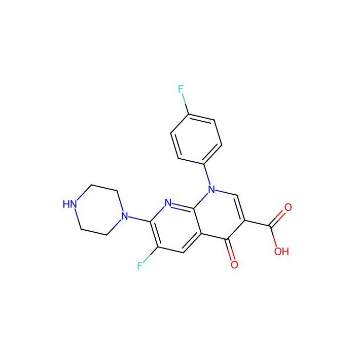 6-Fluoro-1-(4-fluorophenyl)-4-oxo-7-(piperazin-1-yl)-1,4-dihydro-1,8-naphthyridine-3-carboxylic acid