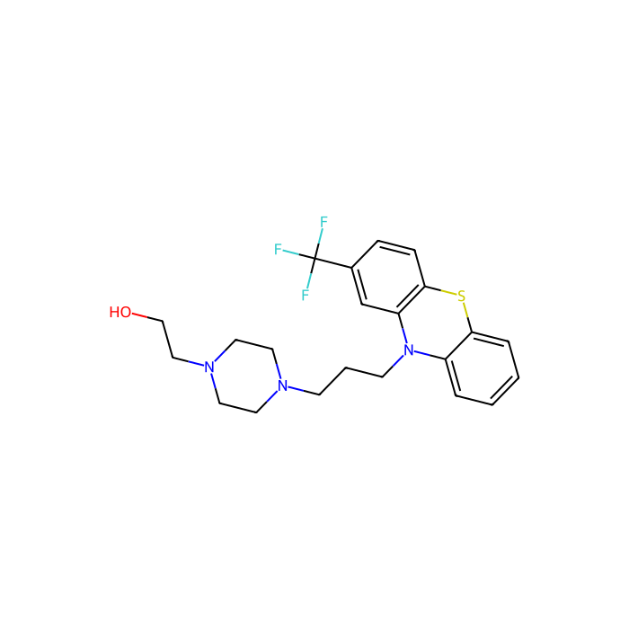 Fluphenazine, 5-HT 2A 受体拮抗剂；5-HT 6 受体拮抗剂；5-HT 7 受体拮抗剂；D 1 受体拮抗剂；D 2 受体拮抗剂；D 5 受体拮抗剂；H 1 受体拮抗剂