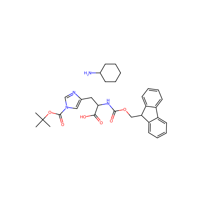 Fmoc-Nim-Boc-D-组氨酸环己基铵盐