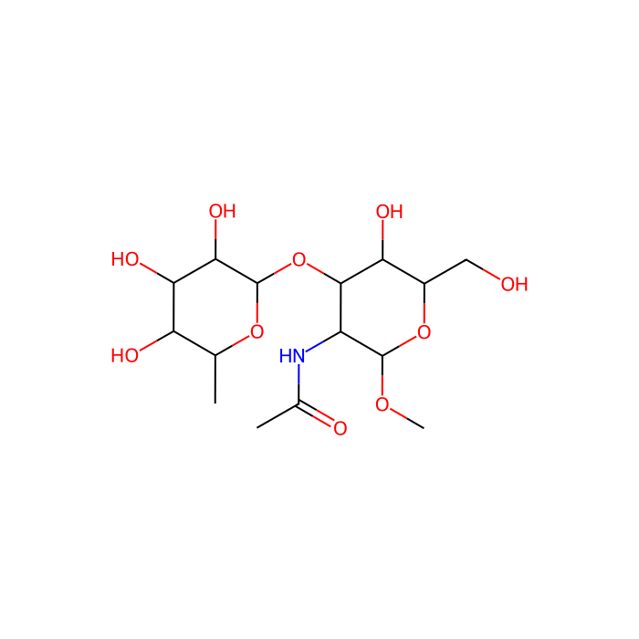 甲基 2-乙酰氨基-2-脱氧-3-O-(6-脱氧己糖吡喃糖苷)吡喃己糖苷