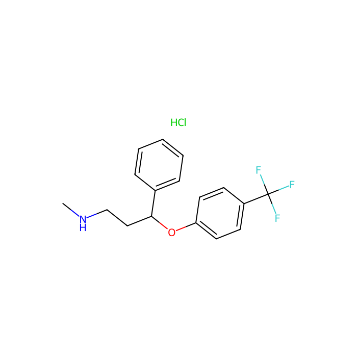 氟西汀 盐酸盐, 羟色胺转运体抑制剂