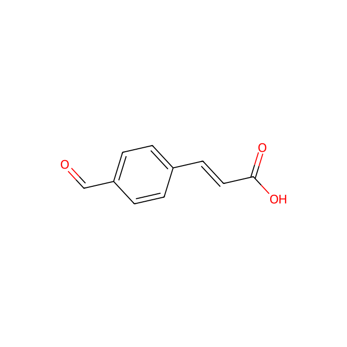 4-甲酰基肉桂酸，主要是反式