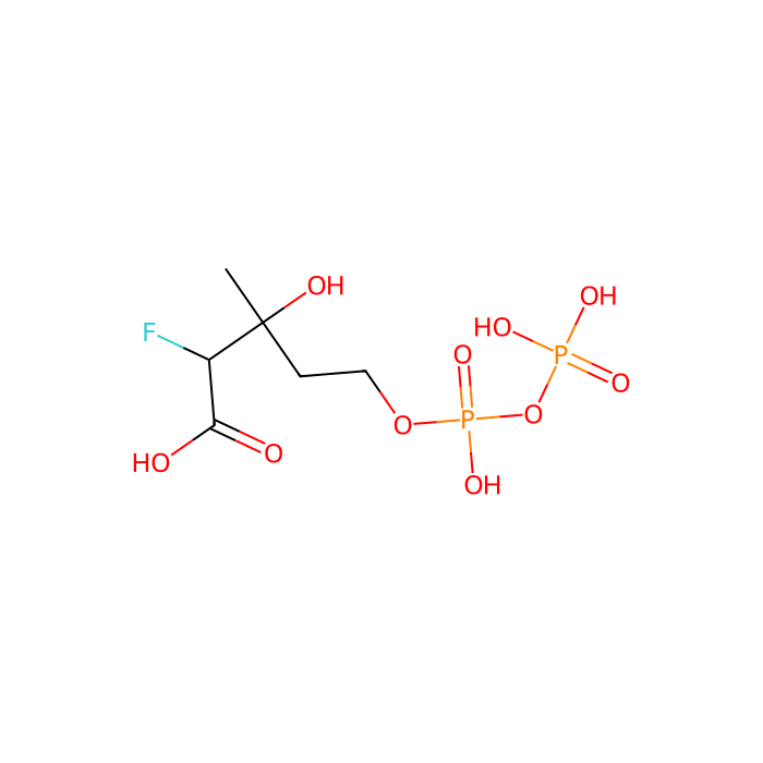 2-fluoromevalonate 5-diphosphate, 二磷酸戊二酸脱羧酶抑制剂