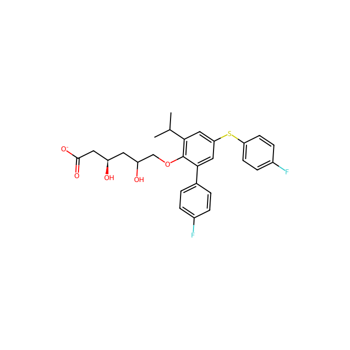 (3R)-6-[2-(4-fluorophenyl)-4-[(4-fluorophenyl)sulfanyl]-6-(propan-2-yl)phenoxy]-3,5-dihydroxyhexanoate, 羟甲基戊二酰-CoA 还原酶抑制剂