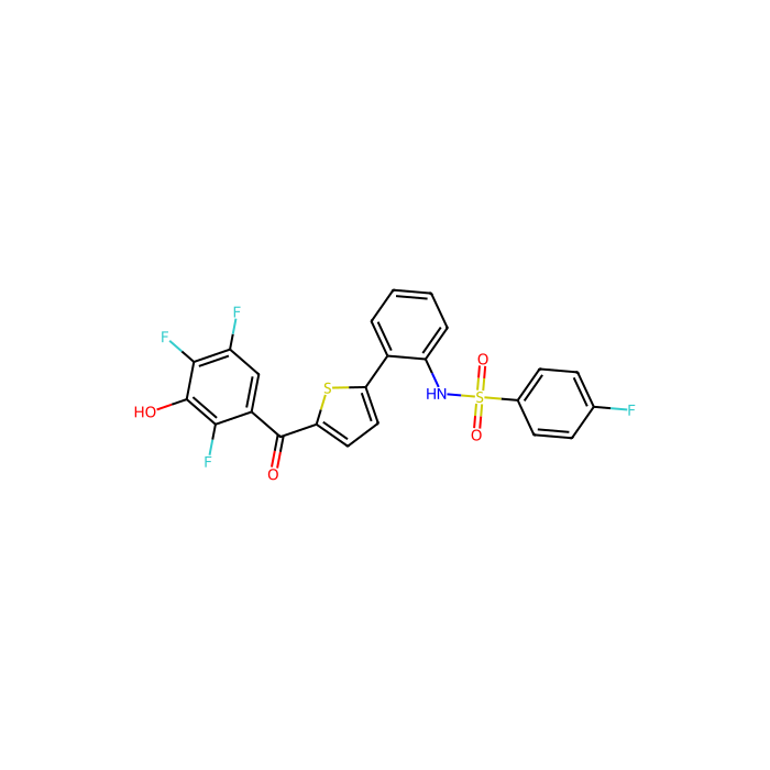 4-Fluoro-N-(2-(5-(2,4,5-trifluoro-3-hydroxybenzoyl)thiophen-2-yl)phenyl)benzene-sulfonamide, 羟基类固醇 17-beta 脱氢酶 2 抑制剂