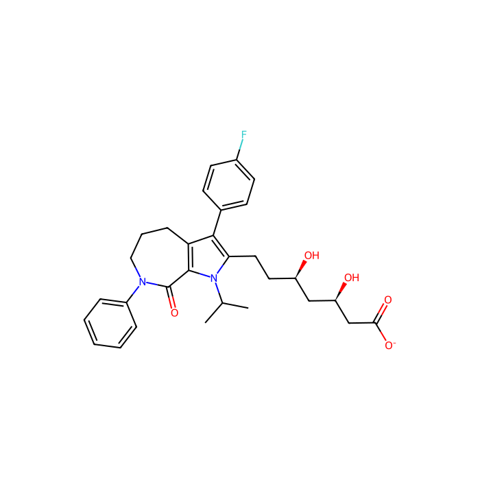(3R,5R)-7-[3-(4-fluorophenyl)-8-oxo-7-phenyl-1-(propan-2-yl)-1H,4H,5H,6H,7H,8H-pyrrolo[2,3-c]azepin-2-yl]-3,5-dihydroxyheptanoate, 羟甲基戊二酰-CoA 还原酶抑制剂