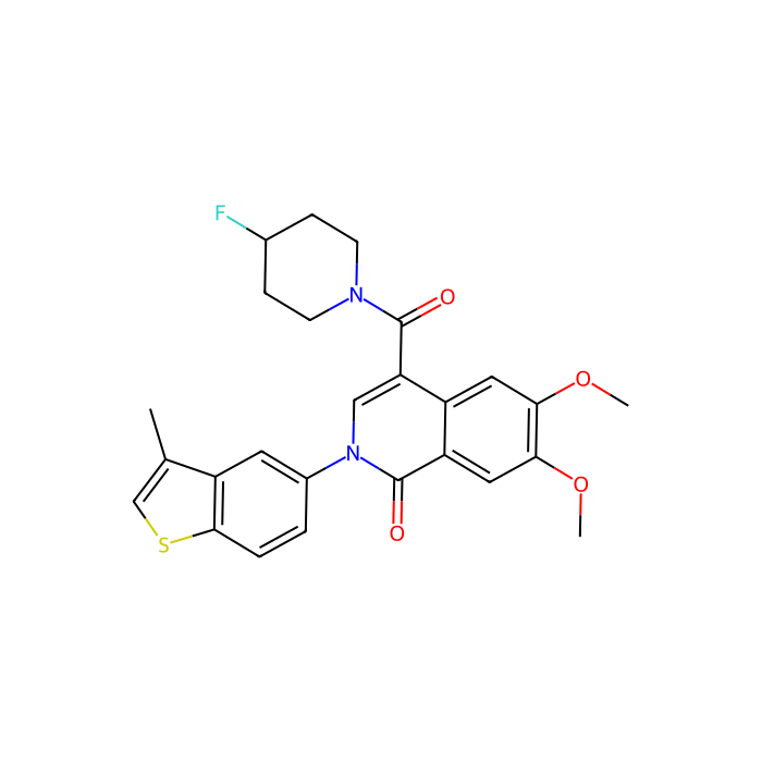 4-(4-fluoropiperidine-1-carbonyl)-6,7-dimethoxy-2-(3-methyl-1-benzothiophen-5-yl)isoquinolin-1-one, LPA 5 受体拮抗剂