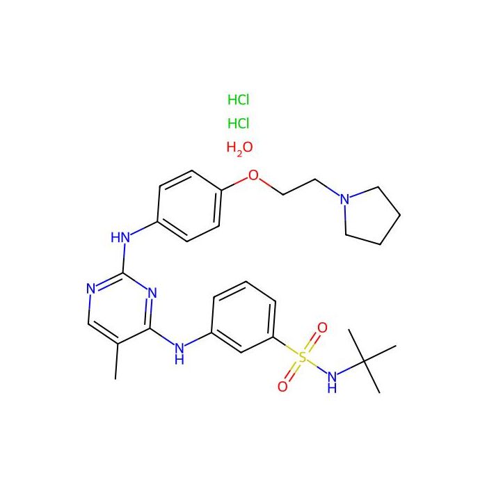 Fedratinib hydrochloride hydrate, 酪氨酸蛋白激酶受体 FLT3 抑制剂