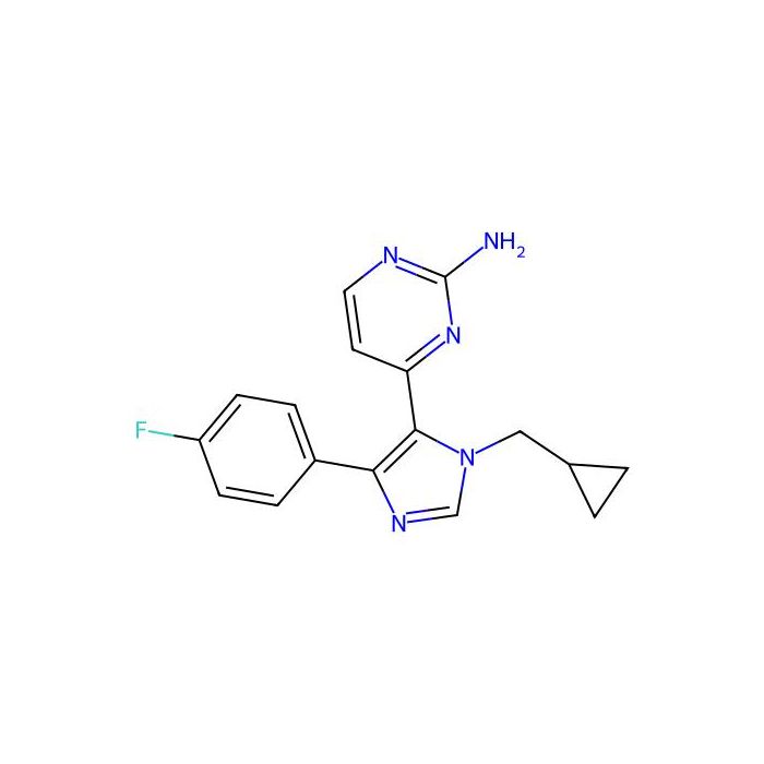 4-(Fluorophenyl)-1-cyclopropylmethyl-5-(2-amino-4-pyrimidinyl)imidazole