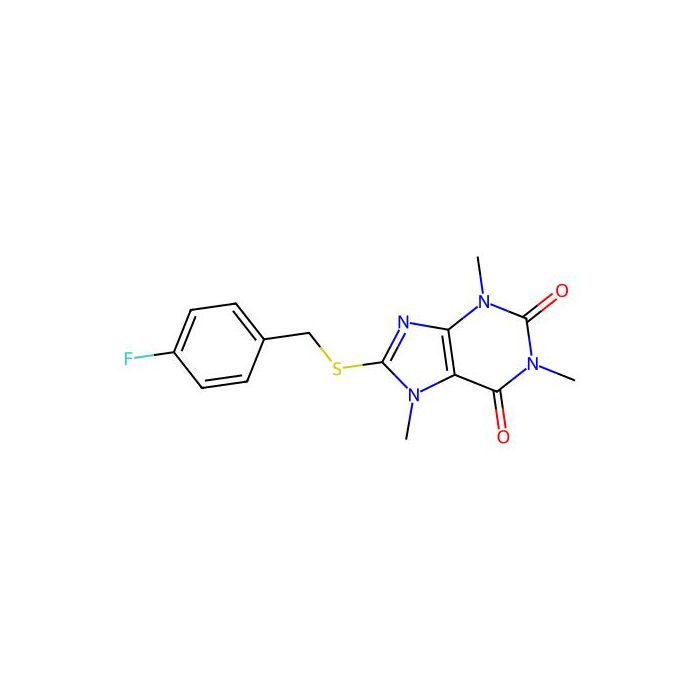 8-[(4-Fluorophenyl)methylsulfanyl]-1,3,7-trimethylpurine-2,6-dione