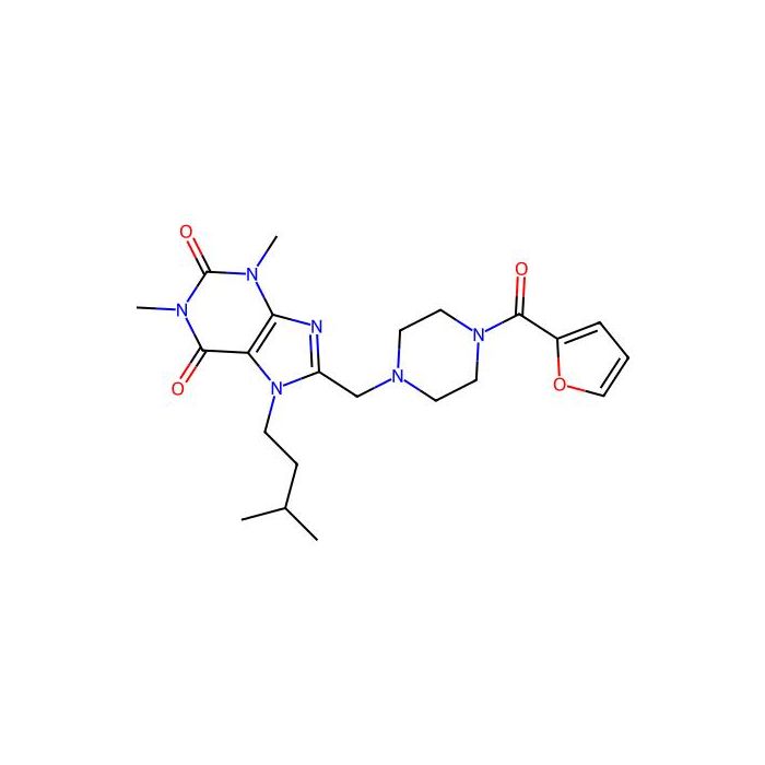 8-{[4-(furan-2-ylcarbonyl)piperazin-1-yl]methyl}-1,3-dimethyl-7-(3-methylbutyl)-3,7-dihydro-1H-purine-2,6-dione