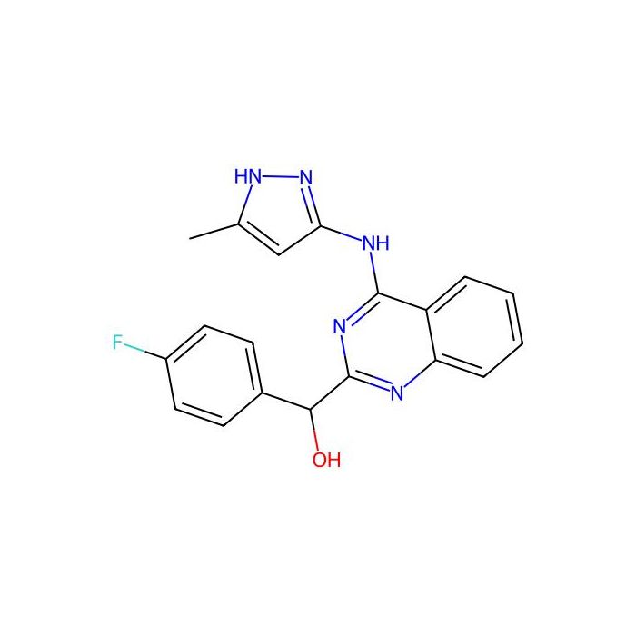 (4-fluorophenyl)(4-((5-methyl-1H-pyrazol-3-yl)amino)quinazolin-2-yl)methanol, 酪氨酸蛋白激酶 JAK2 抑制剂