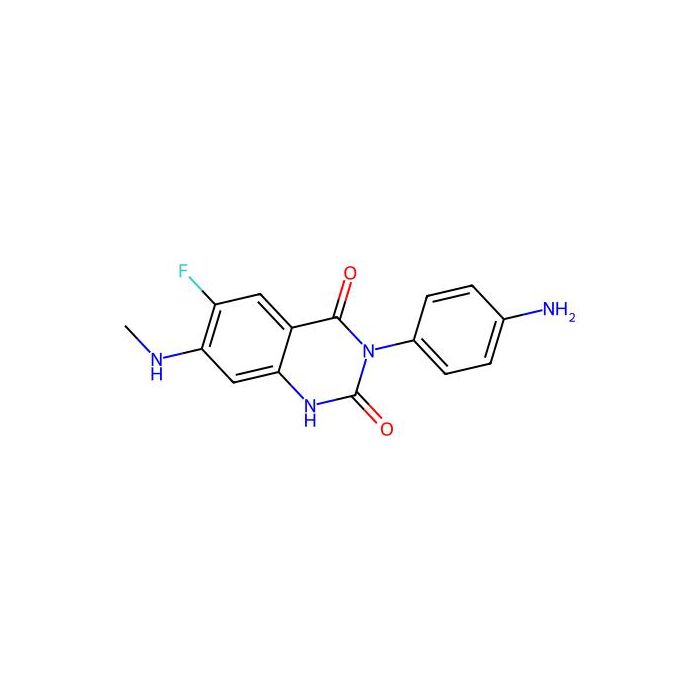 3-(4-氨基苯基)-6-氟-7-(甲基氨基)喹唑啉-2，4(1H，3H)-二酮
