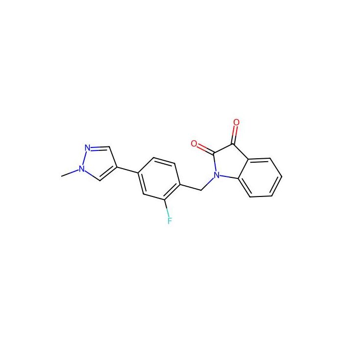 1-(2-fluoro-4-(1-methyl-1H-pyrazol-4-yl)benzyl)indoline-2,3-dione