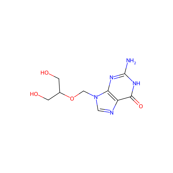 Ganciclovir, 人类疱疹病毒 1 DNA 聚合酶抑制剂