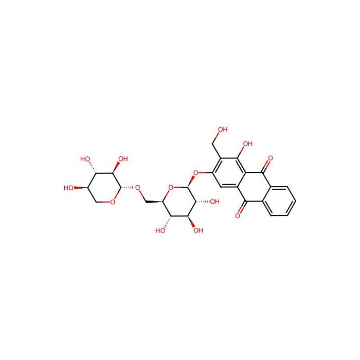 1-Hydroxy-2-(hydroxymethyl)-3-[(2S,3R,4S,5S,6R)-3,4,5-trihydroxy-6-[[(2S,3R,4S,5R)-3,4,5-trihydroxyoxan-2-yl]oxymethyl]oxan-2-yl]oxyanthracene-9,10-dione