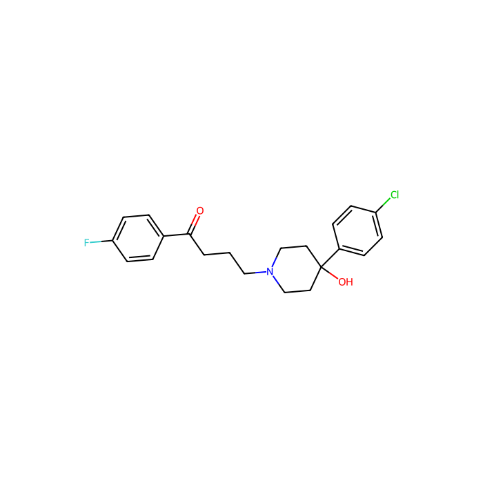 氟哌啶醇, 5-HT 1A 受体拮抗剂；5-HT 1D 受体拮抗剂；5-HT 2A 受体拮抗剂；5-HT 2B 受体拮抗剂；5-HT 7 受体拮抗剂；D 1 受体拮抗剂；D 2 受体拮抗剂；D 3 受体拮抗剂；D 4 受体拮抗剂；D 5 受体拮抗剂；H 1 受体拮抗剂；TAS2R10 的激动剂；K ir3 的门控抑制剂。2;K v10.1 的通道阻滞剂