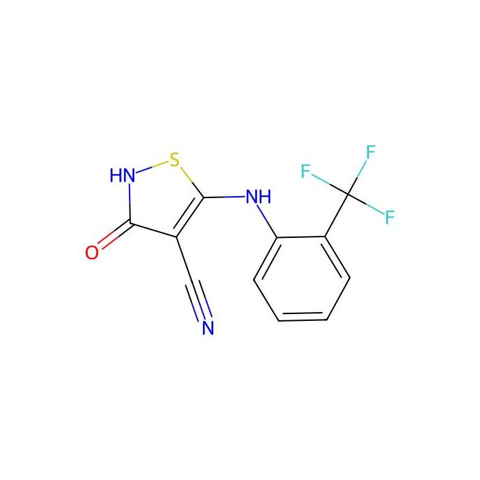 3-Hydroxy-5-[2-(trifluoromethyl)anilino]isothiazole-4-carbonitrile